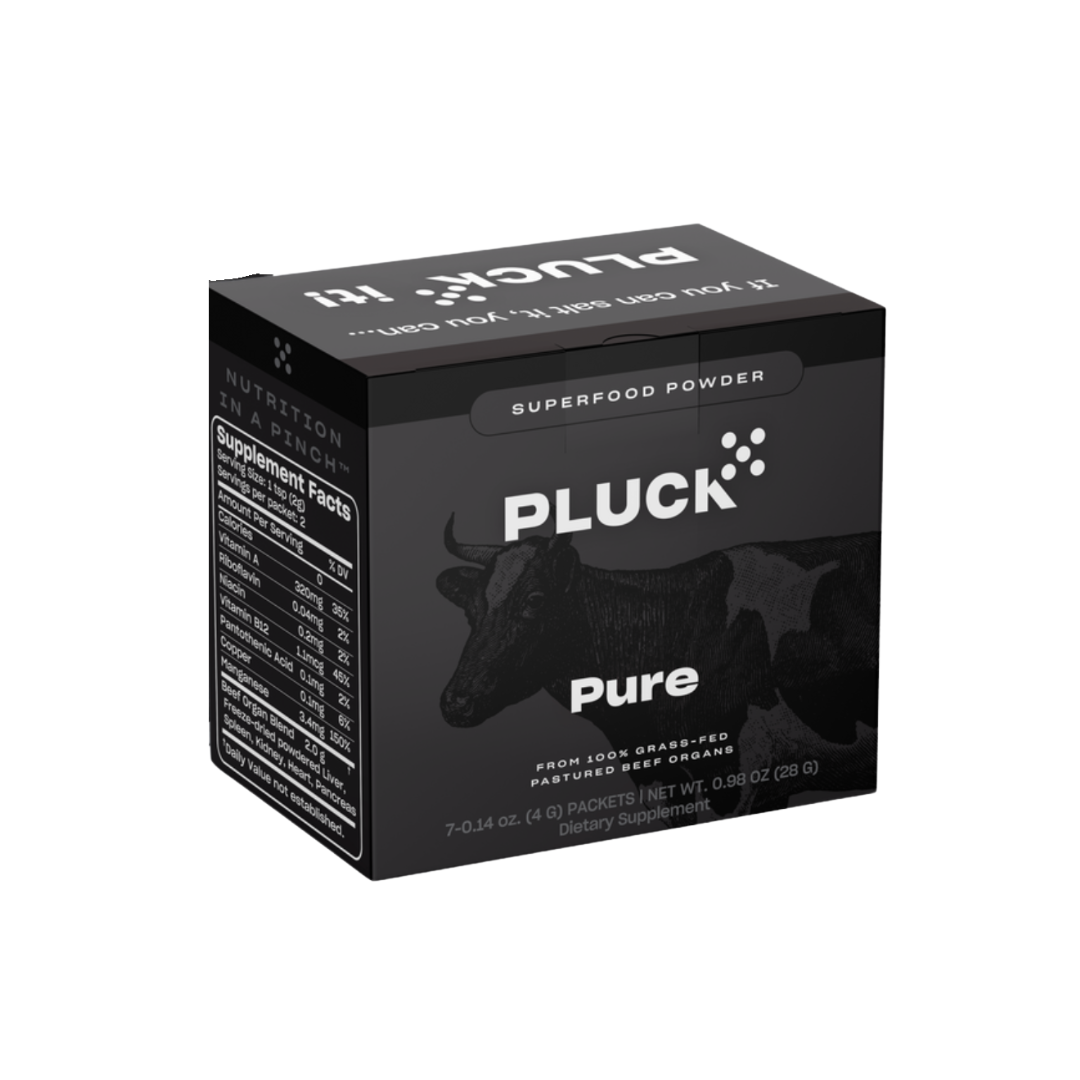 PLUCK Pure 100% Grass Fed Organ Meat Blend Travel Packs