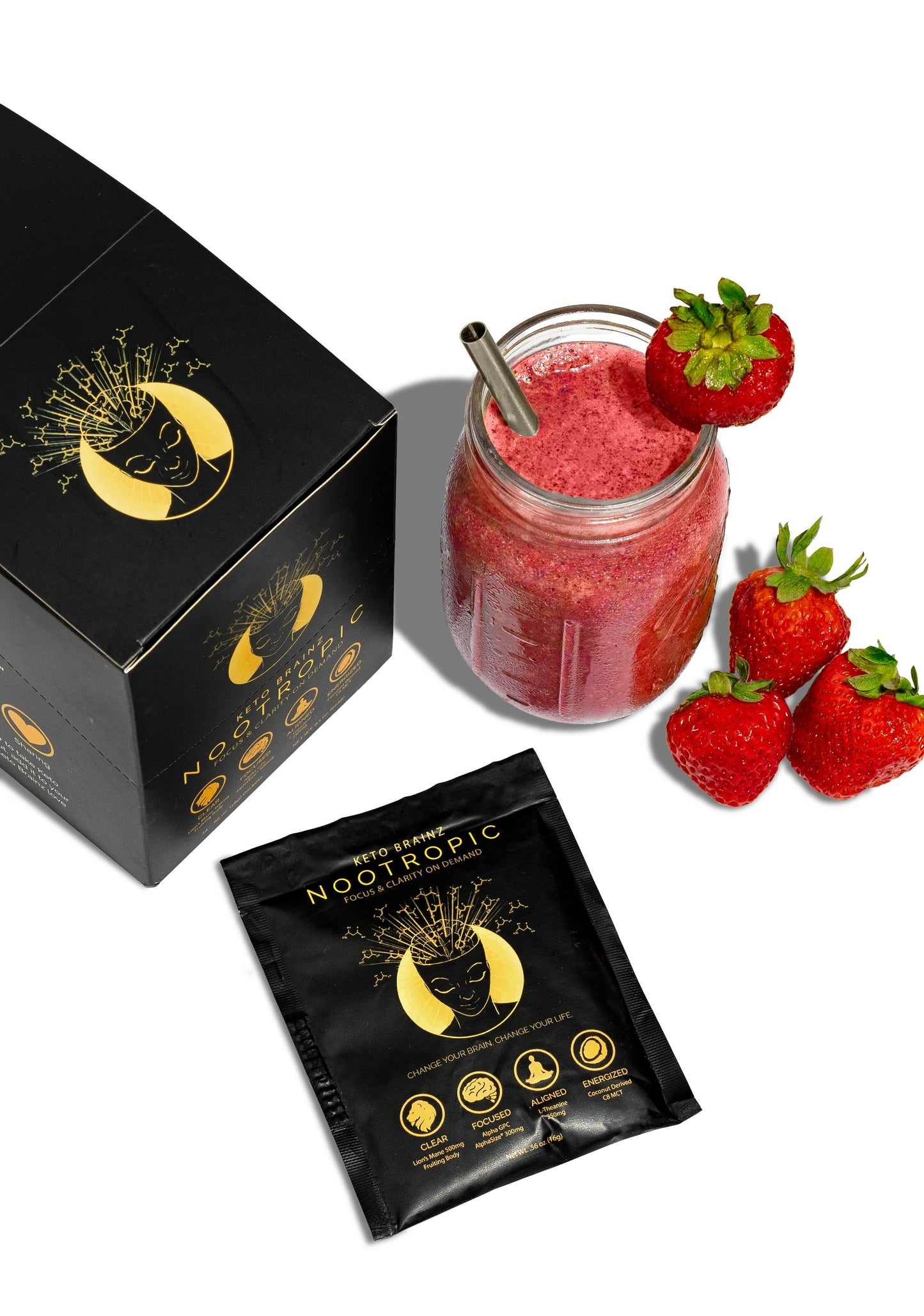 Keto Brainz Single Serve Packets: Two 14ct Boxes