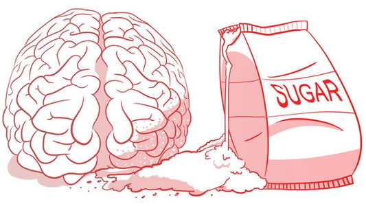 Is dementia type 3 diabetes? - And sketch of a brain next to a bag of sugar