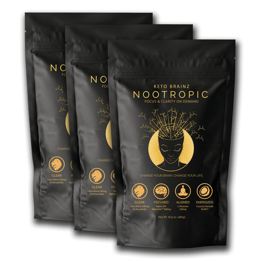 product image of 3 pack of keto brainz nootropic creamer