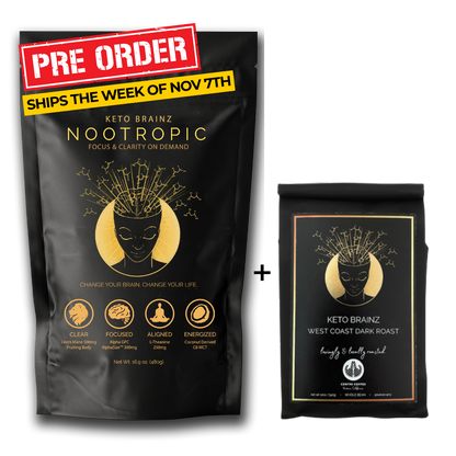 Keto Brainz Creamer + KBZ West Coast Roast Coffee