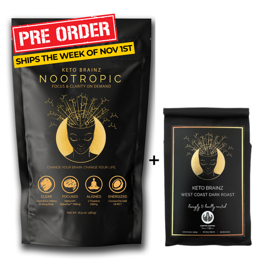 Keto Brainz Creamer + KBZ West Coast Roast Coffee