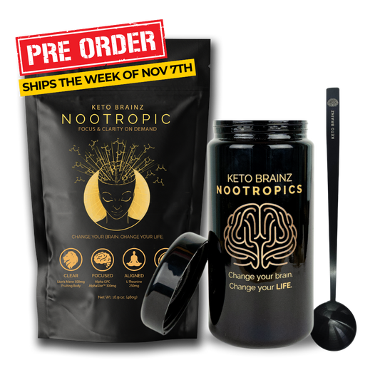 Keto Brainz + Miron Glass Countertop Jar