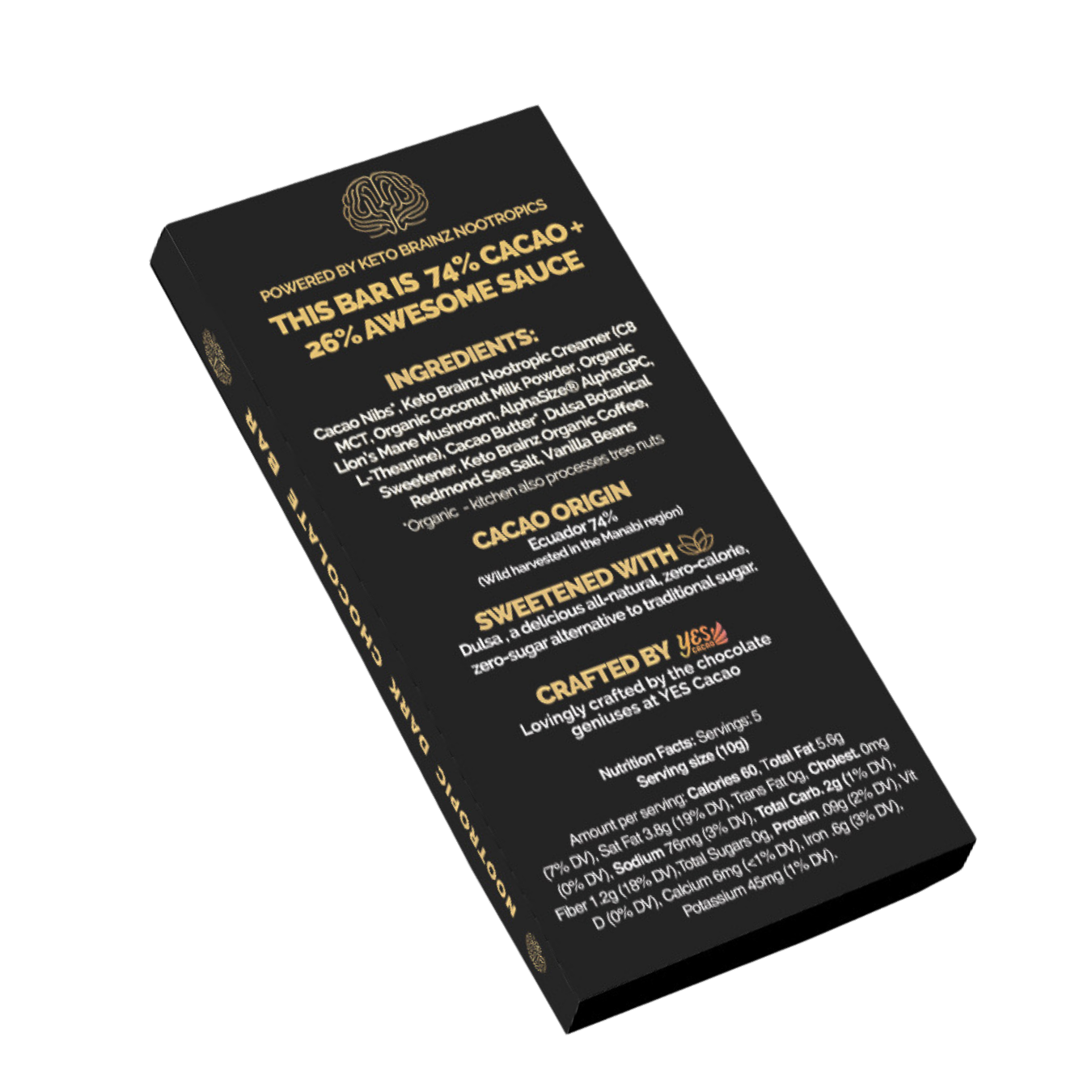 Keto Brainz Nootropic Dark Chocolate Bar - COMING SOON!