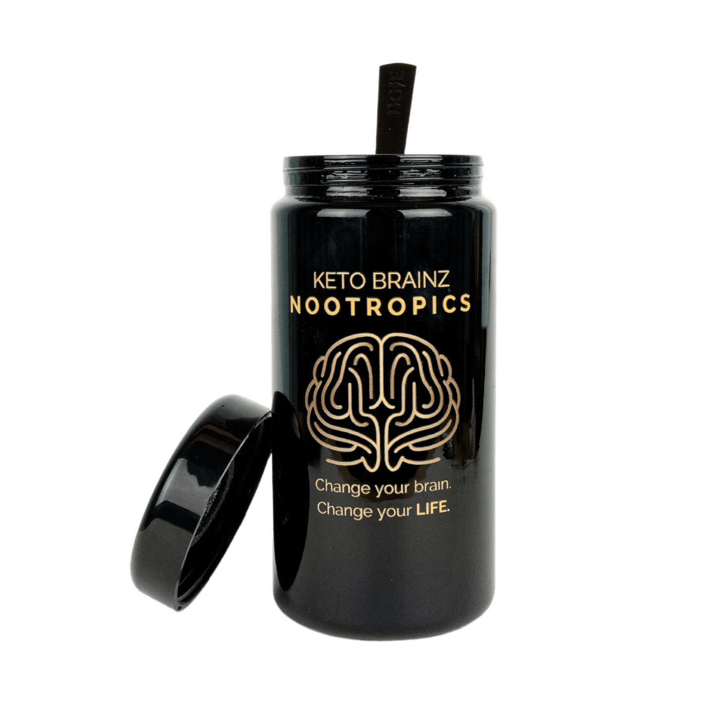 Keto Brainz + Miron Glass Countertop Jar