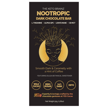 Keto Brainz Nootropic Dark Chocolate Bar - COMING SOON!