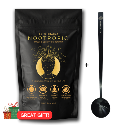 Keto Brainz Nootropic Creamer + Long Handled Spoon **PRE-ORDER**