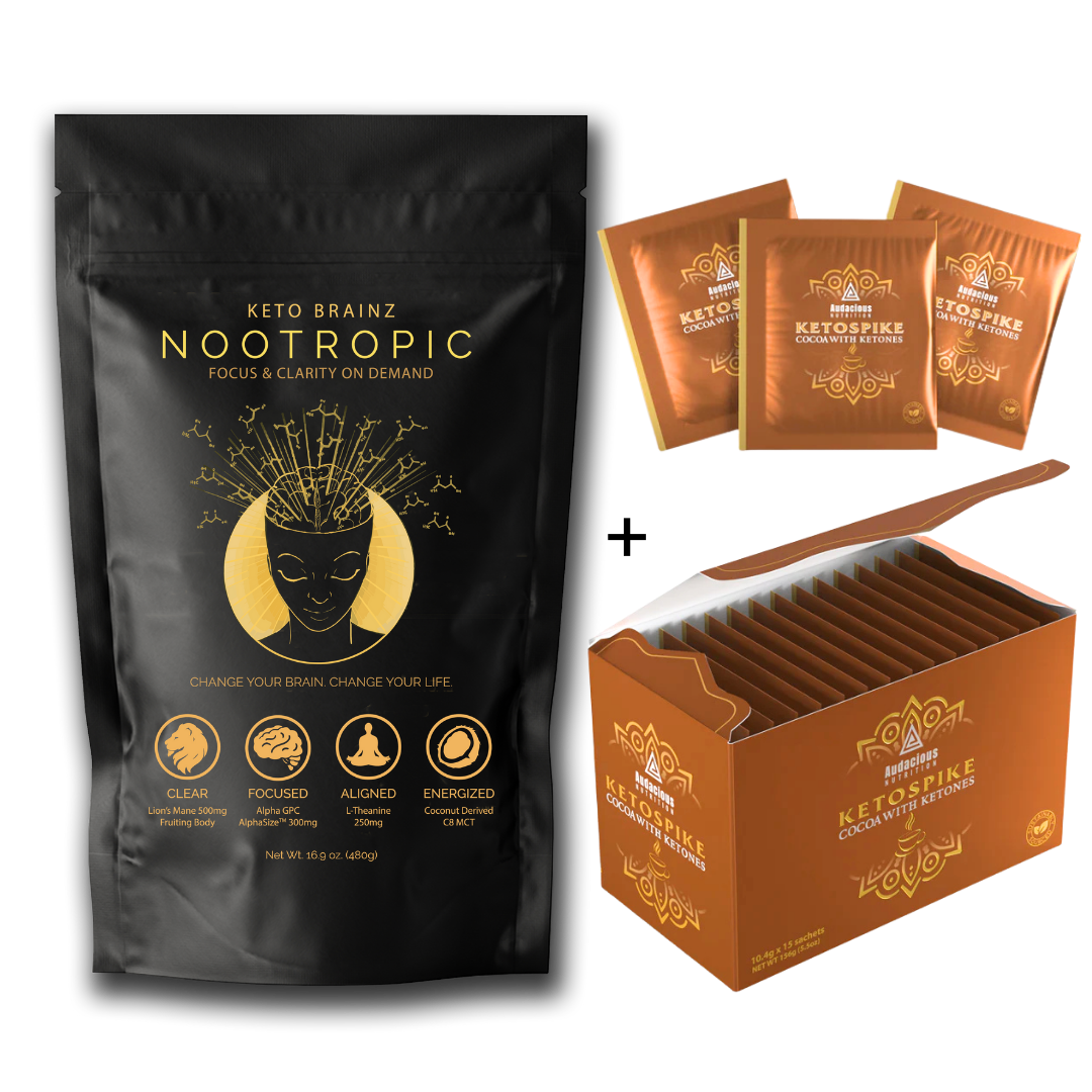 Keto Brainz + KETOSPIKE Cocoa with BHB ketones