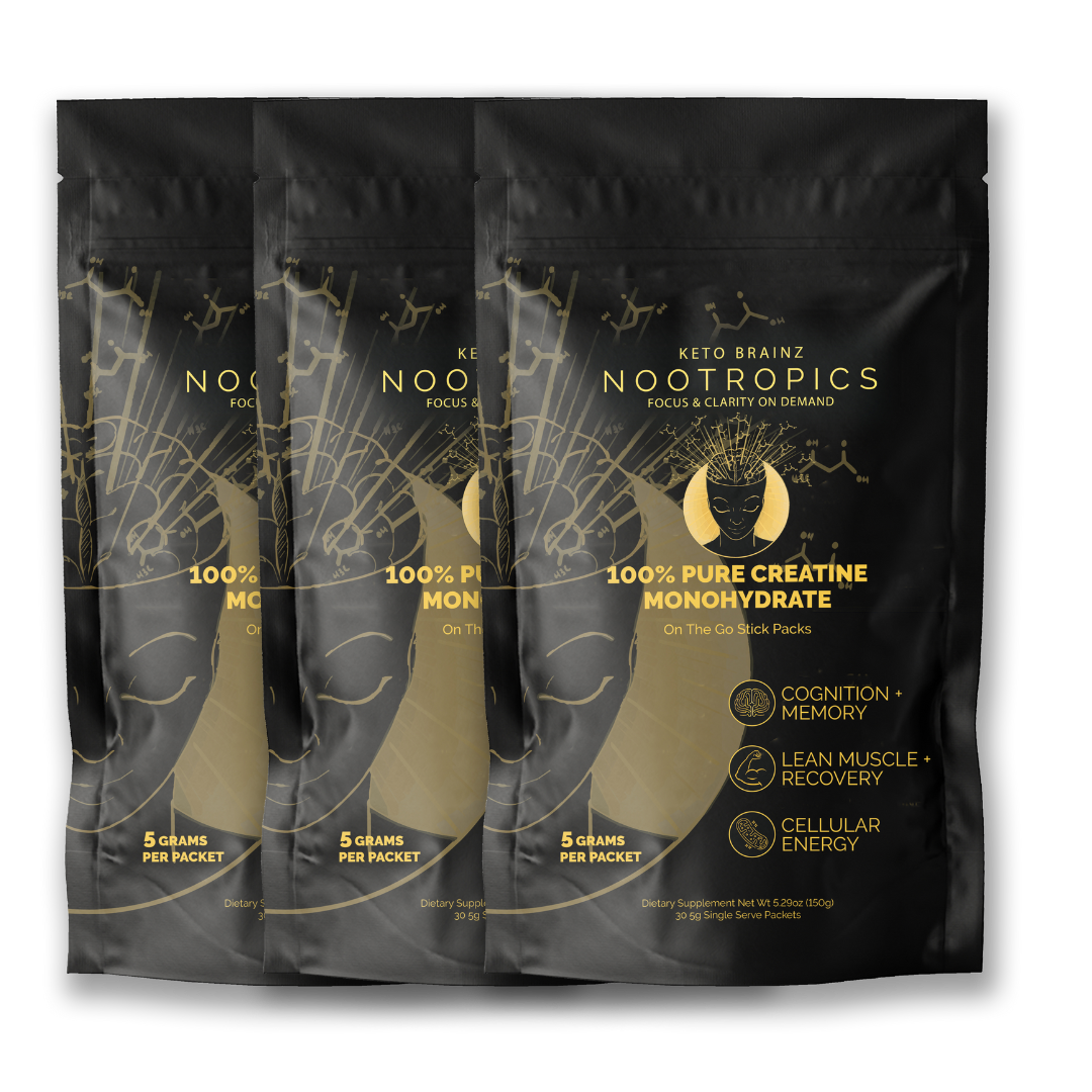 Creatine Monohydrate 5g Packets - 3 pk SAVE $20! – Keto Brainz